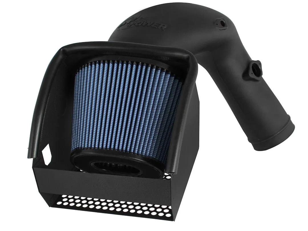 54-32412 – AFE Cold Air Intake, Black Molded Plastic Blue Pro 5 R Filter With Heat Shield
